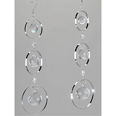 formano 2er Set Deko Hänger, Fensterdeko Balls Kugeln Silber L. 30cm Metall,für Hochzeit, im Sale